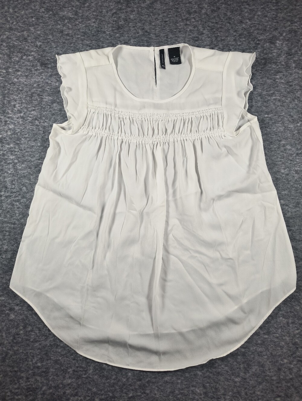 🔥 Bundle 2 For $7🔥 New Directions white semi sheer blouse, women's medium